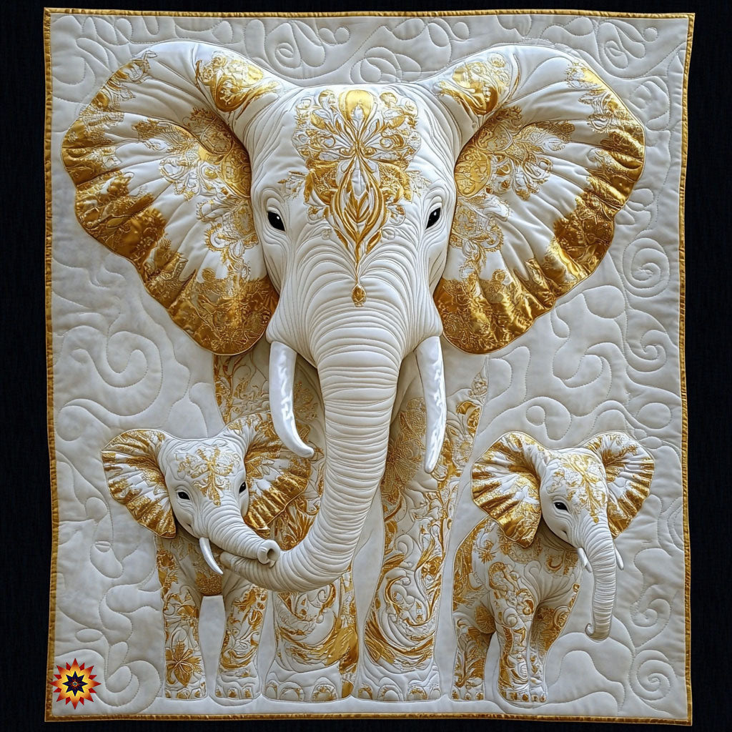 Royal Elephant Family WY0412033CL Quilt