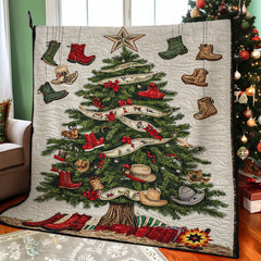 Cowboy Christmas Tree WY2711043CL Quilt