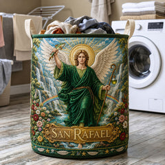 Angel Of Nature Quilted Laundry Basket San Rafael Angel Laundry Bin Home Decor Gifts For Mom