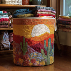 Desert Sunset Quilt Quilted Laundry Basket Desert Sunset Clothes Hamper New Home Ideas