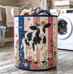 Cow Garden Quilted Laundry Basket Cow Lover Laundry Bin Present For Mom Home Decor