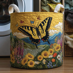 Butterfly Meadow Quilted Laundry Basket Butterfly Lover Hamper Best Decor Gift