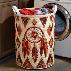 Dreamcatcher Quilt Quilted Laundry Basket Dreamcatcher Feathers Laundry Hamper Home Gift