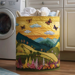 Mountain Meadow Quilted Laundry Basket Butterfly Lands Laundry Bin Best Decor Gift