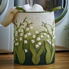 Lily Of The Valley Quilted Laundry Basket Floral Garden Laundry Hamper Top Home Decor Gifts