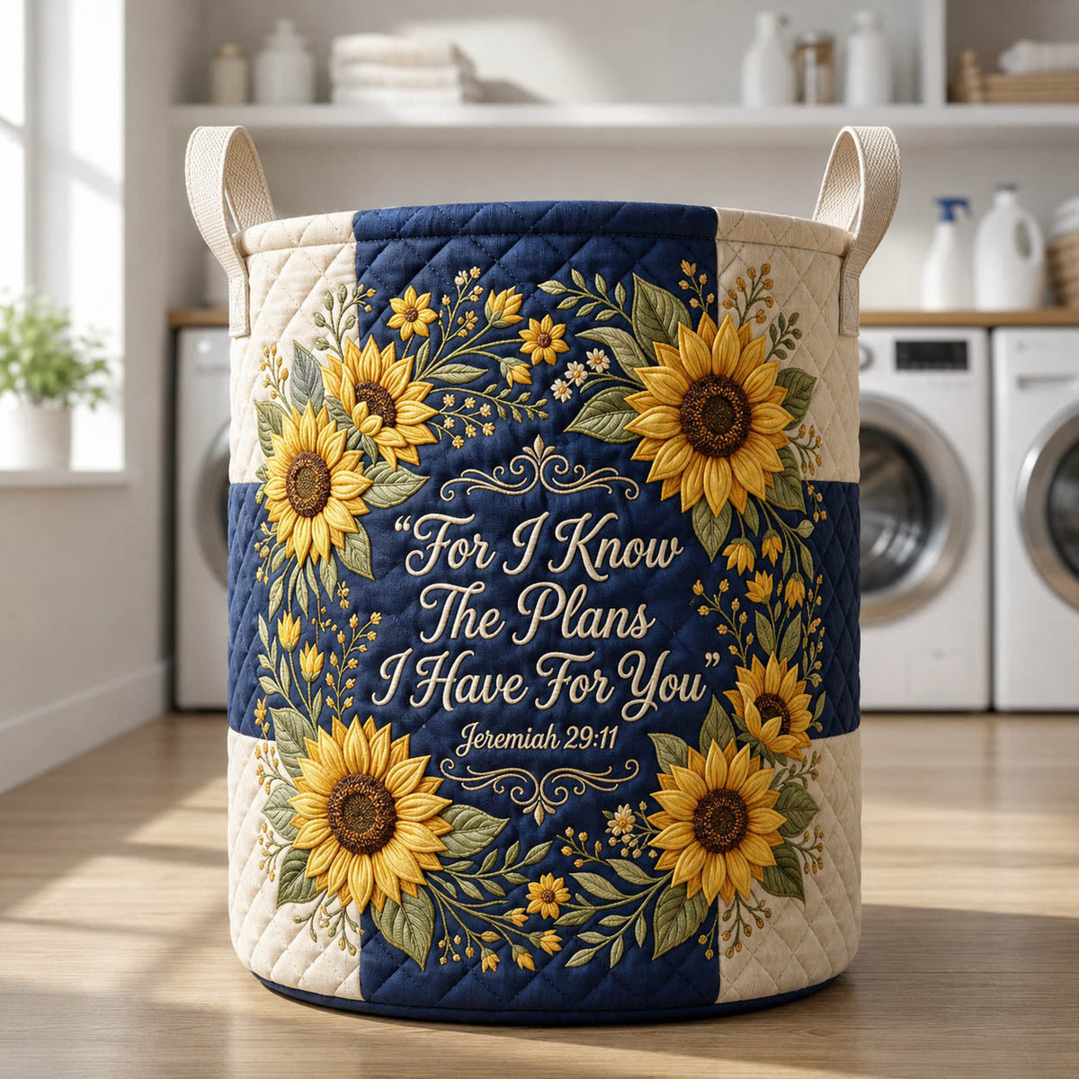 For I Know The Plans I Have For You Jeremiah 29 11 Quilted Laundry Basket Gifts For Her