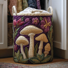 Mushroom Garden Quilted Laundry Basket Mushroom Floral Hamper Present For New Home