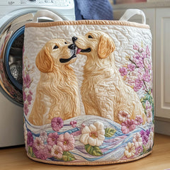 Golden Retriever Love Quilted Laundry Basket Golden Retriever Lover Hamper Gift For Pet Lover