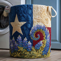 Texas Bluebonnets Quilted Laundry Basket Texas Star Floral Laundry Hamper Presents For New Home