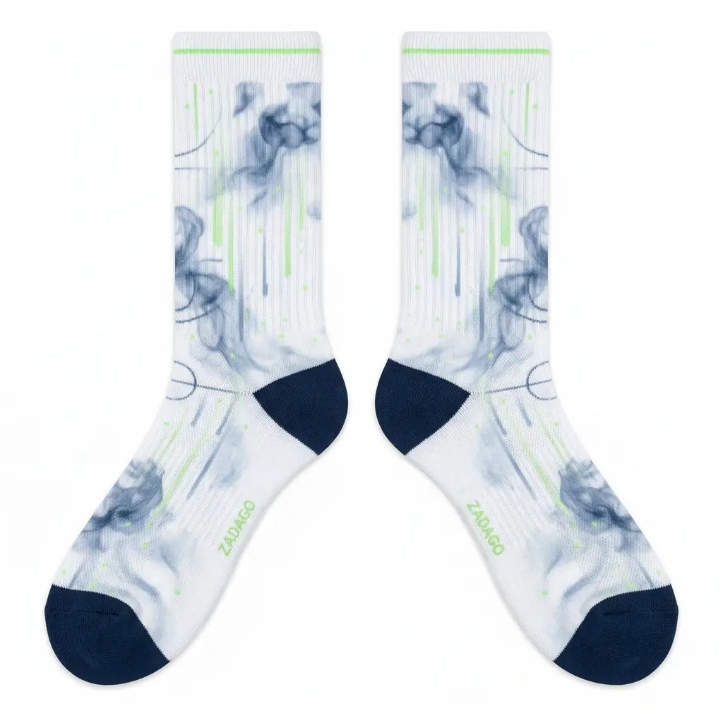 Ghost Green Sneaker Match Socks – Air Jordan 6 Low Inspired Mid-Calf Unisex Crew Socks