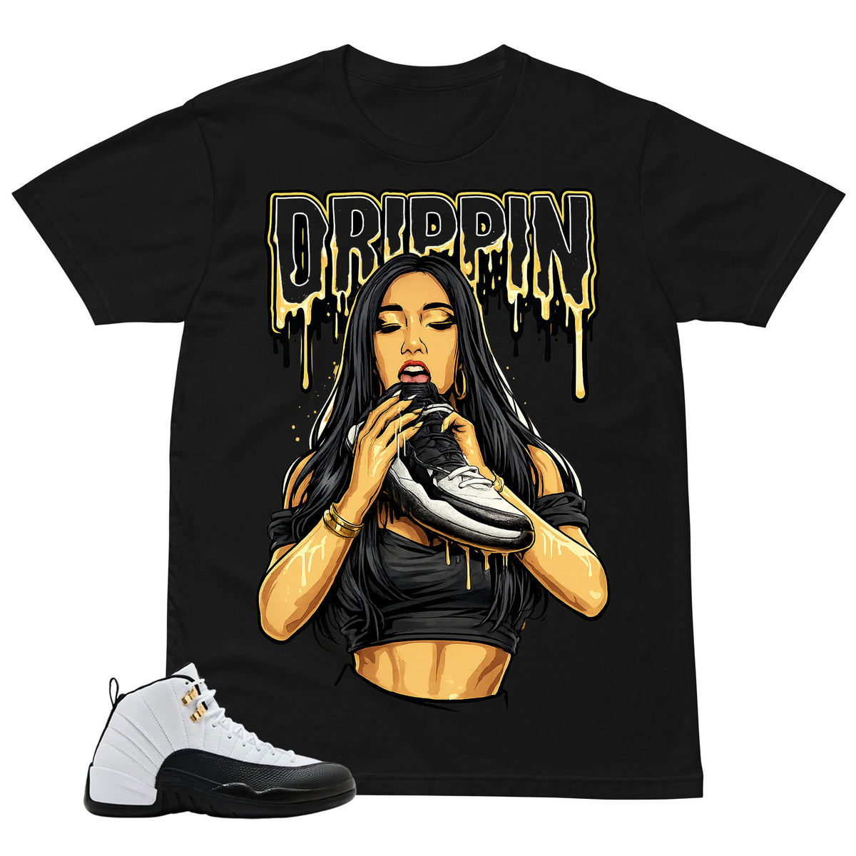 Dripping Girl Shirt - Match Air Jordan 12 'Taxi'