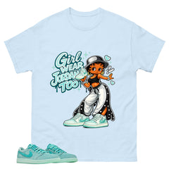 Girl Wear Jordan Too Shirt - Match Womens Air Jordan 1 Washed Teal