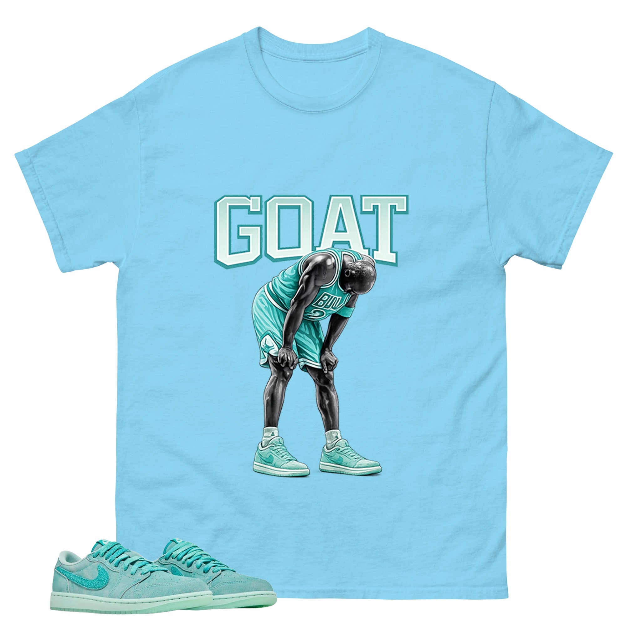 Real Girl Move In Silence Shirt - Match Womens Air Jordan 1 Washed Teal