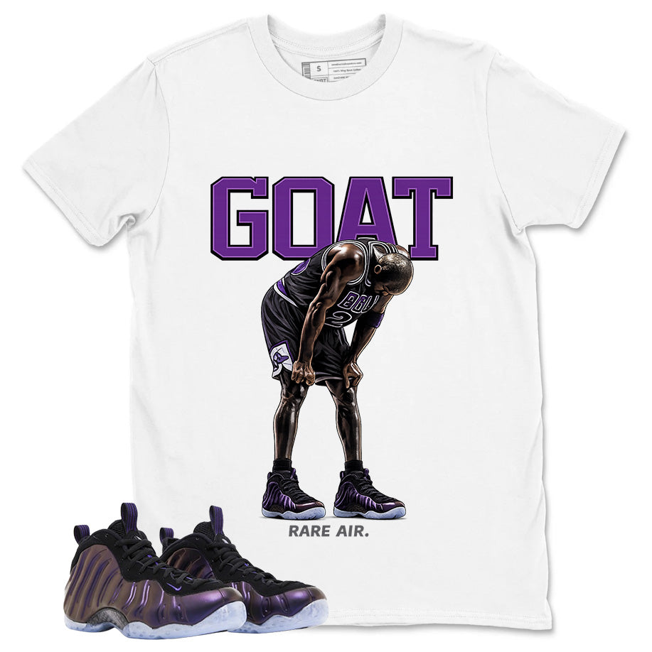 Goat MJ Graphic Tee, Shirt to Match Air Foamposite One Eggplant, Air Foamposite Unisex Purple Shirt