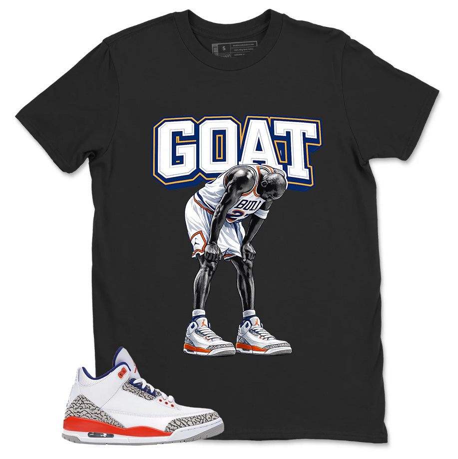Goat MJ Shirt - Match Blue Air Jordan 3 Knicks