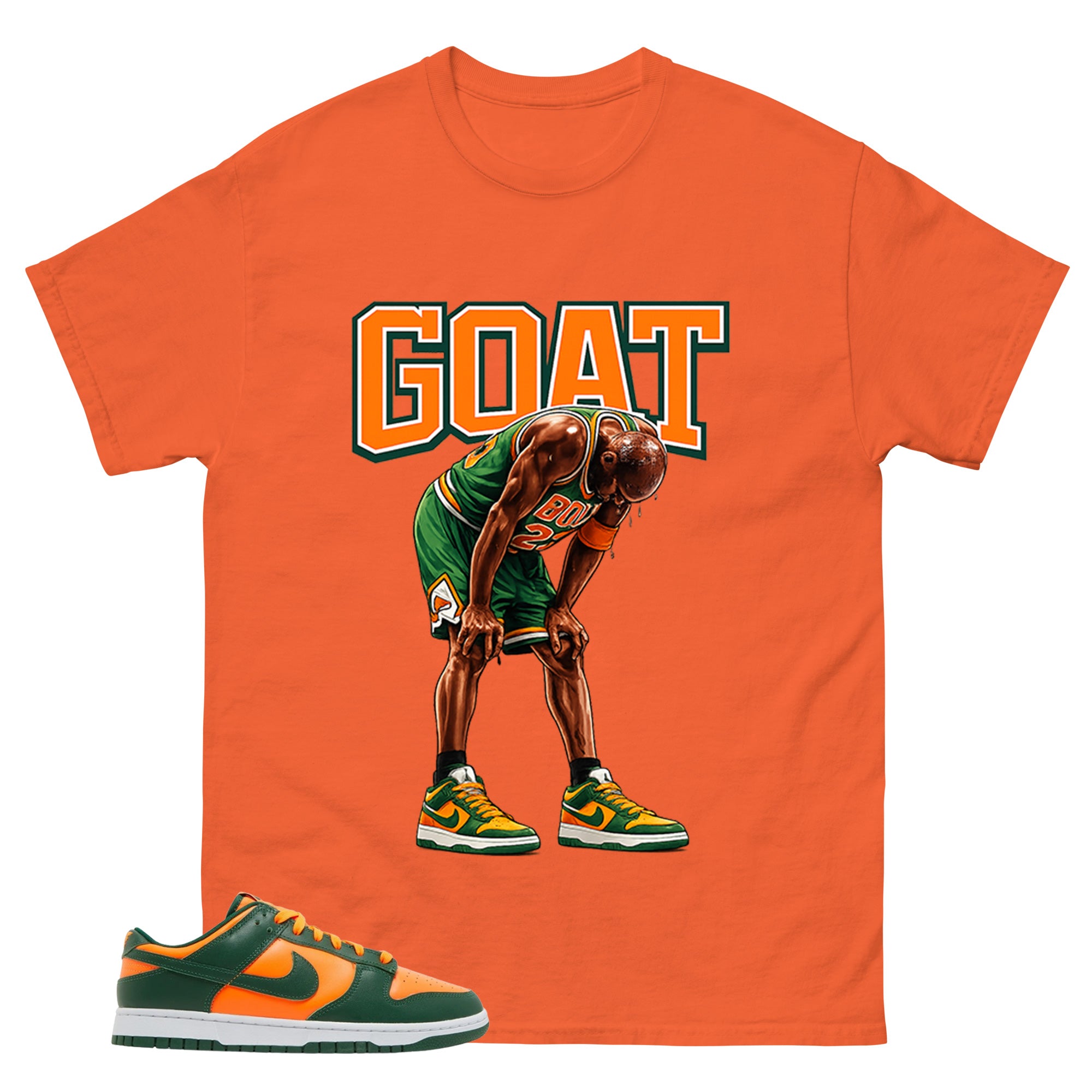 Goat MJ Shirt - Match Green Dunk Low Miami Hurricanes