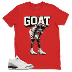 Goat MJ Shirt - Match Jordan 3 White Cement Reimagined