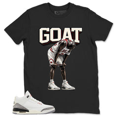 Goat MJ Shirt - Match Jordan 3 White Cement Reimagined