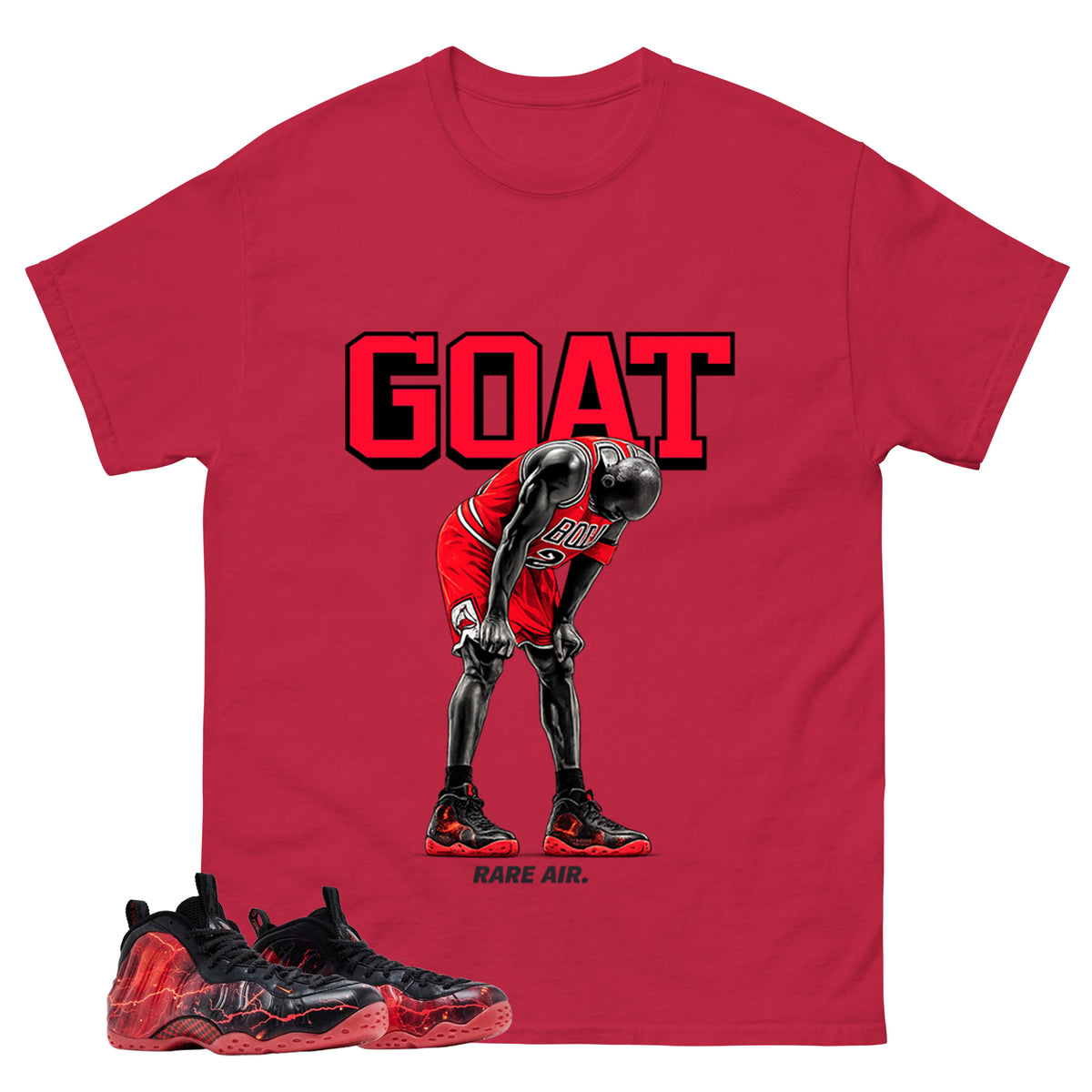 Goat Rare Air Graphic Tee, Shirt to Match Air Foamposite Stranger Things, Air Foamposite Unisex Blue Shirt