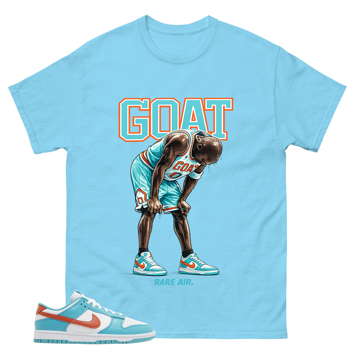 Goat Rare Air MJ Shirt - Match Green Dunk Low Miami Dolphins