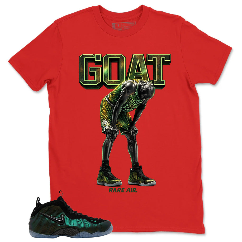 Goat Rare Air Shirt - Match Air Foamposite Pro Pine Green