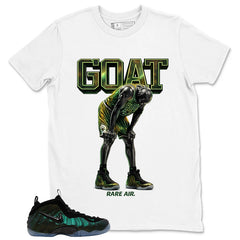 Goat Rare Air Shirt - Match Air Foamposite Pro Pine Green