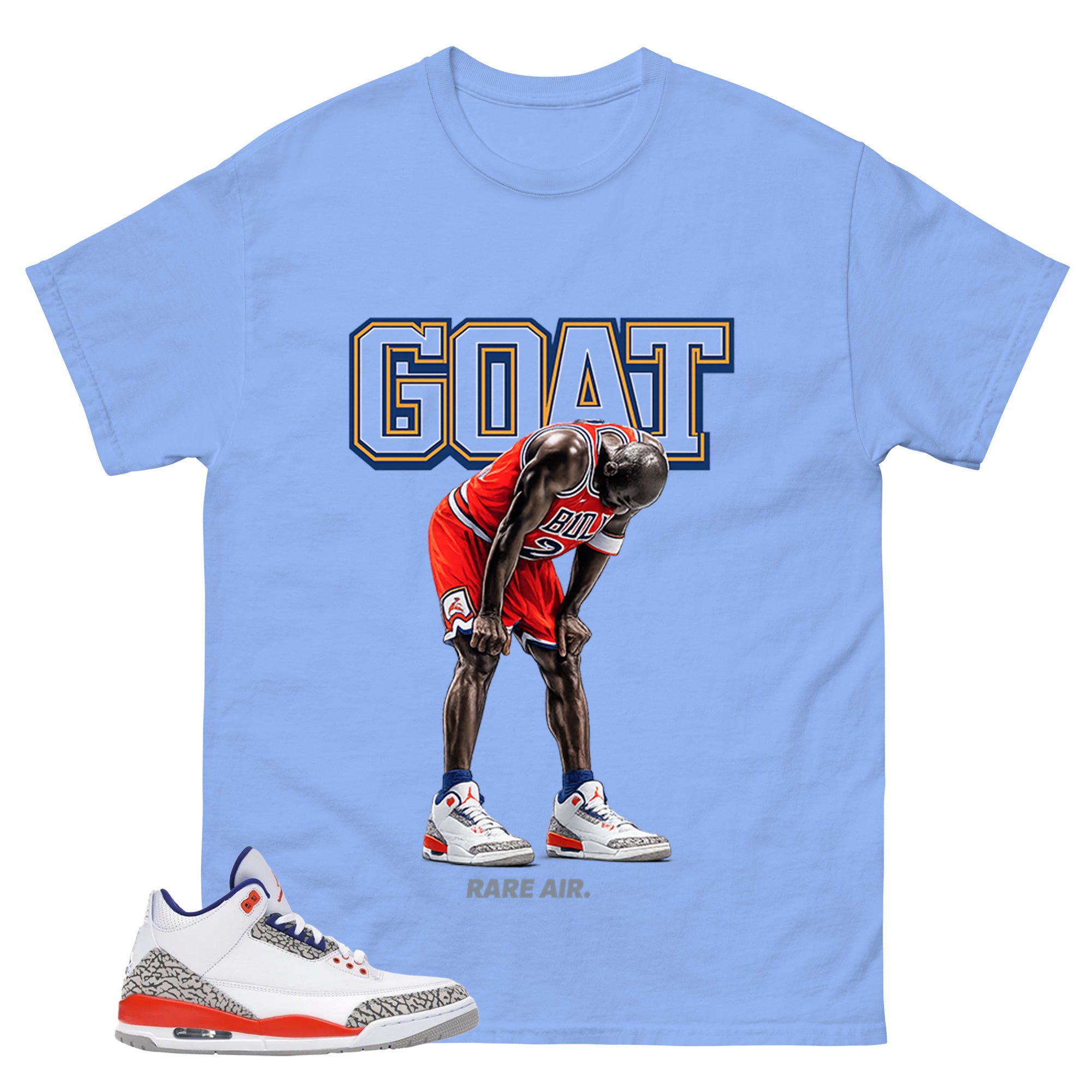 Goat Rare Air Shirt - Match Blue Air Jordan 3 Knicks