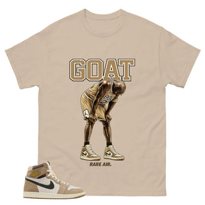 Goat Rare Air Shirt - Match Cream Air Jordan Wmns 1 Khaki
