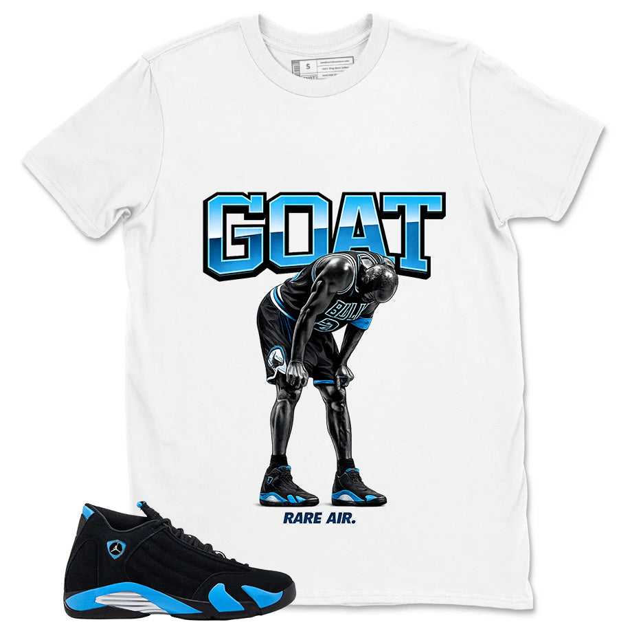 Goat Shirt - Match Air Jordan 14 Black University Blue 2026