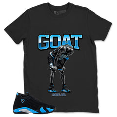 Goat Shirt - Match Air Jordan 14 Black University Blue 2026