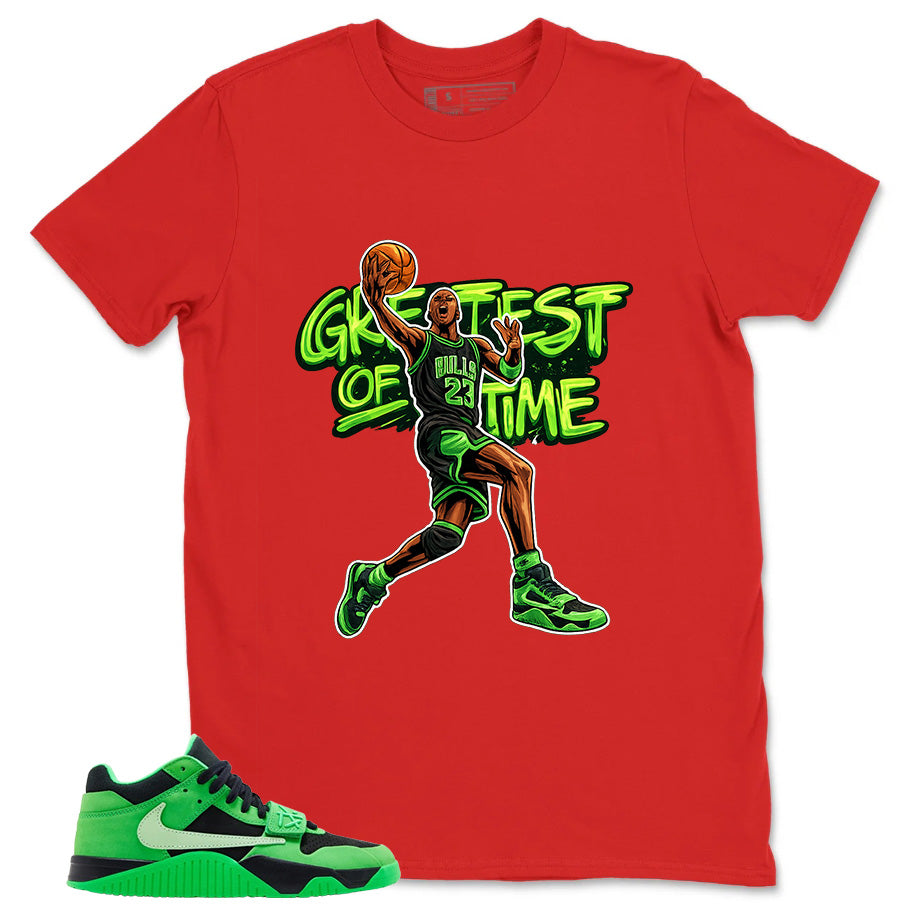 Greatest Of All Time Shirt - Match Travis Scott x Air Jordan Jumpman Green Spark