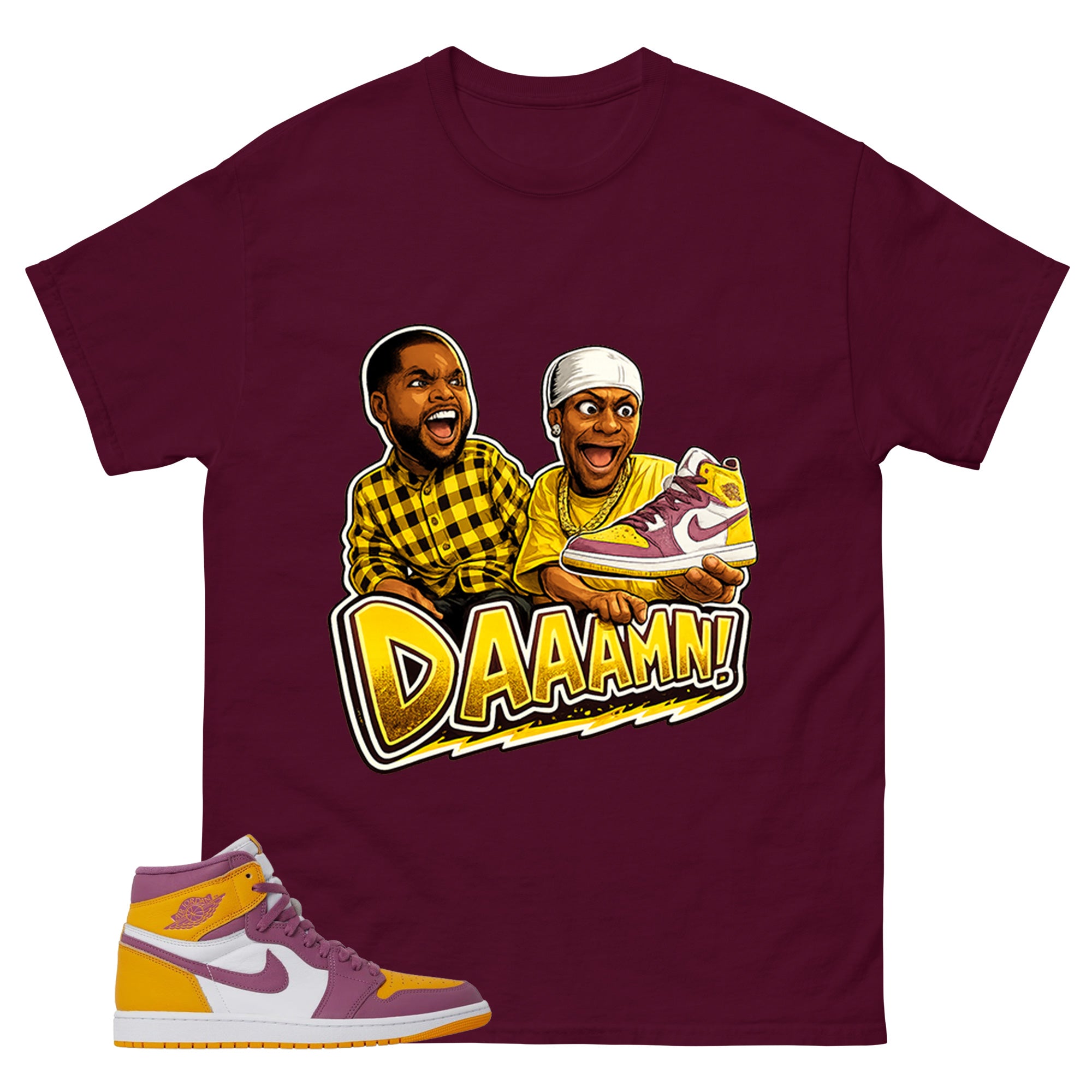 Gold Brotherhood 1s Zadago Shirt Daaamn Sneaker Graphic