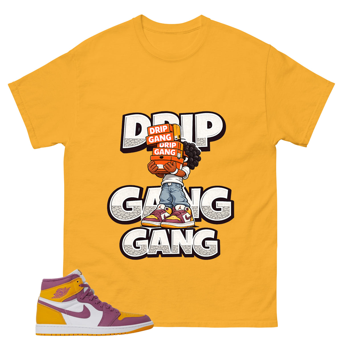 Gold Brotherhood 1s Zadago Shirt Drip Gang Graphic