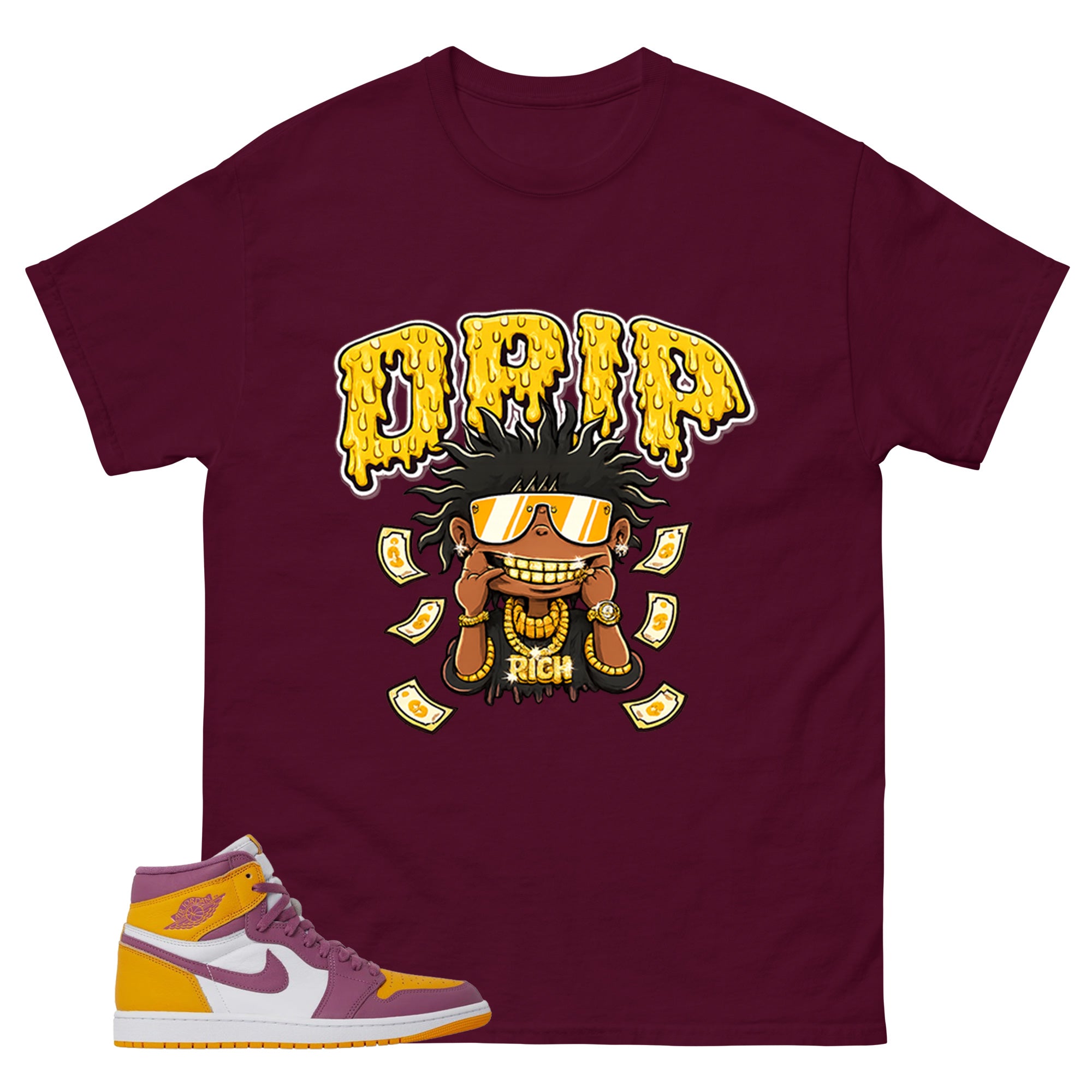Gold Brotherhood 1s Zadago Shirt Drip Rich Graphic
