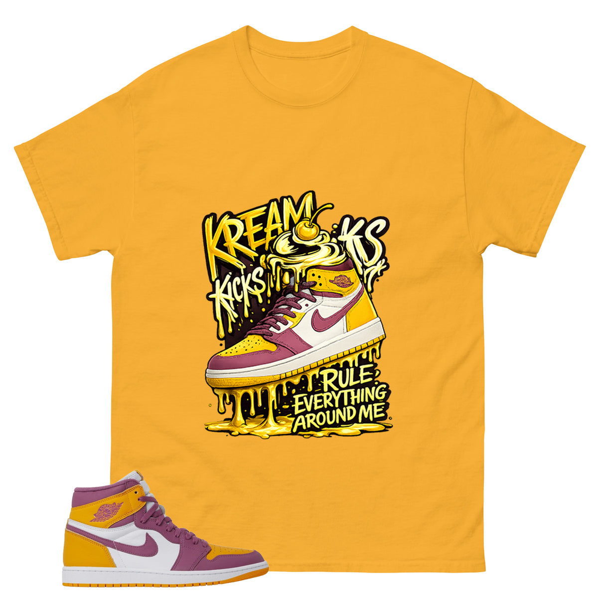 Gold Brotherhood 1s Zadago Shirt Kream Kicks Graphic