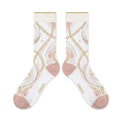 Gold Hoops Socks – Wmns Air Jordan 6 Retro Inspired Mid-Calf Unisex Crew Socks