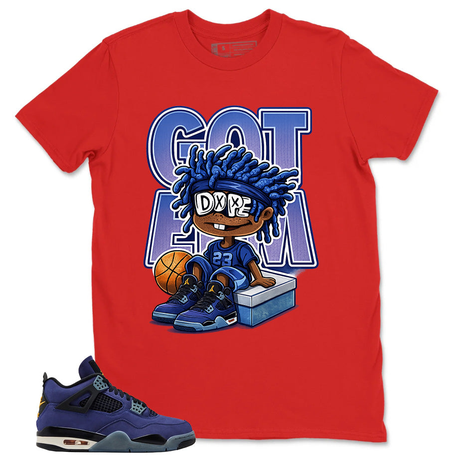 Got 'Em Boy Shirt - Match Air Jordan 4 Retro Lakers