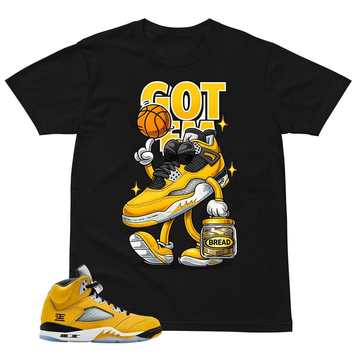 Graphic Tee Got 'Em Bread Shirt - Matching Air Jordan 5 T23 Tokyo