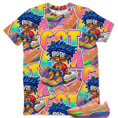 Got 'Em Dope All Over Print Shirt Match Dylan Harper x Air Zoom GT Cut Tri-State