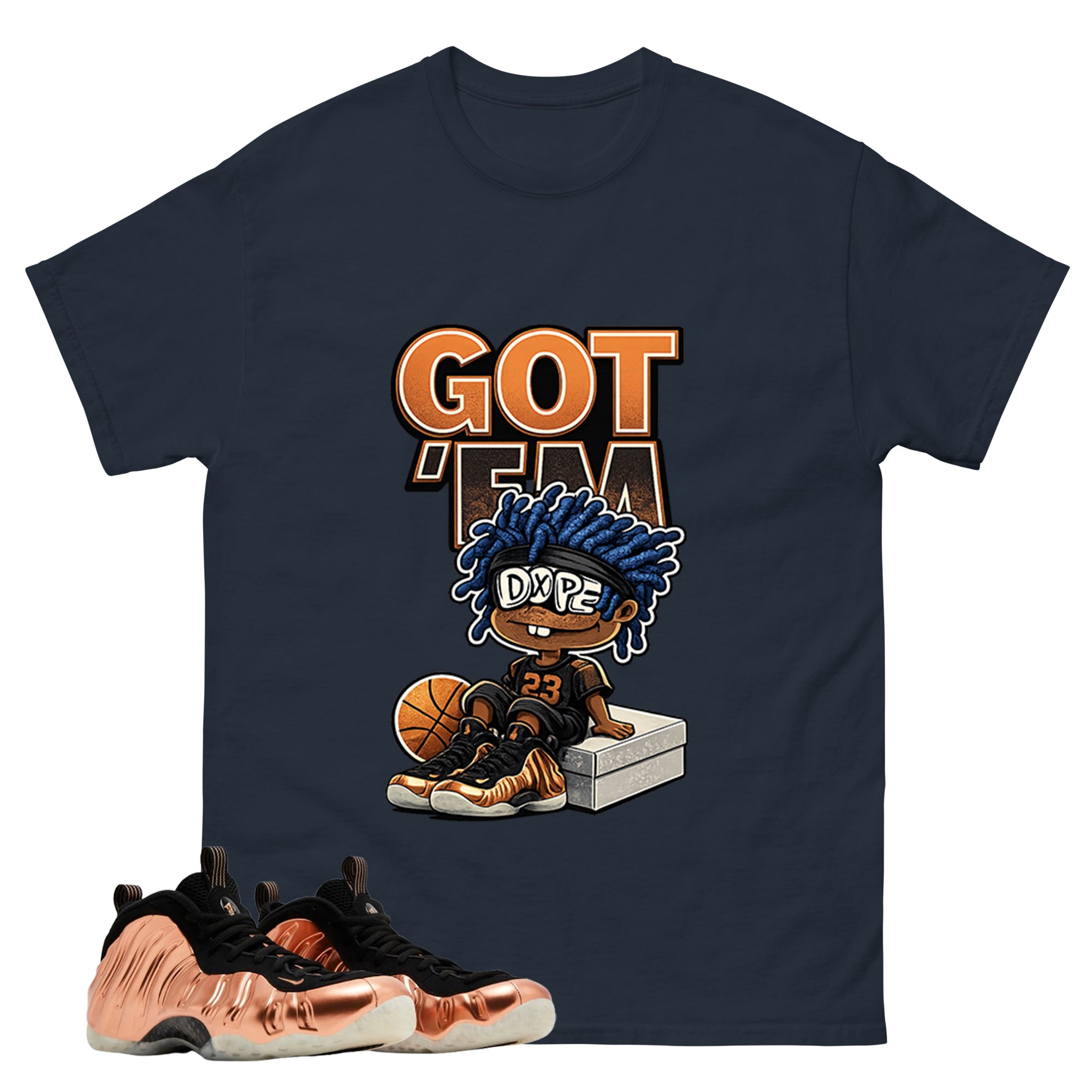 Got Em Dope Graphic Tee, Shirt to Match Air Foamposite One Copper, Air Foamposite Unisex Black Shirt
