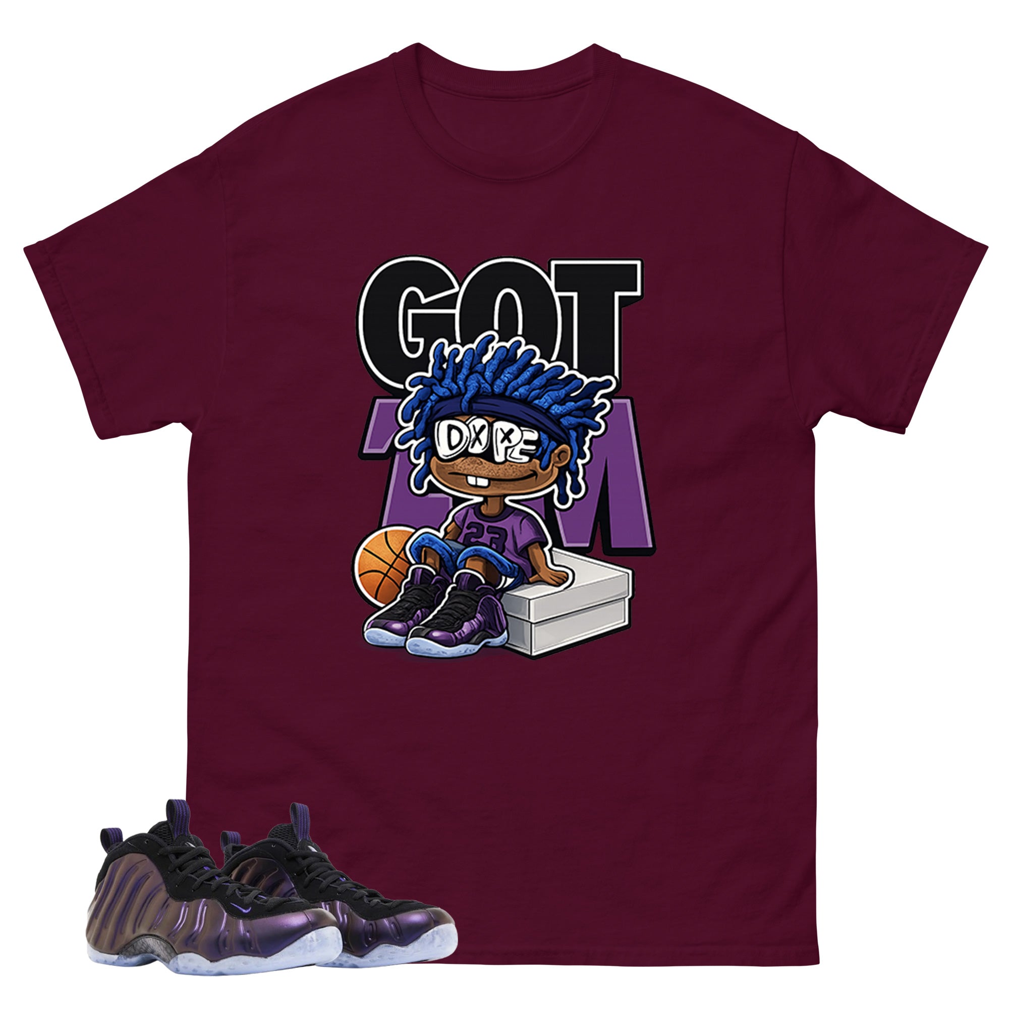 Got Em Dope Graphic Tee, Shirt to Match Air Foamposite One Eggplant, Air Foamposite Unisex Purple Shirt