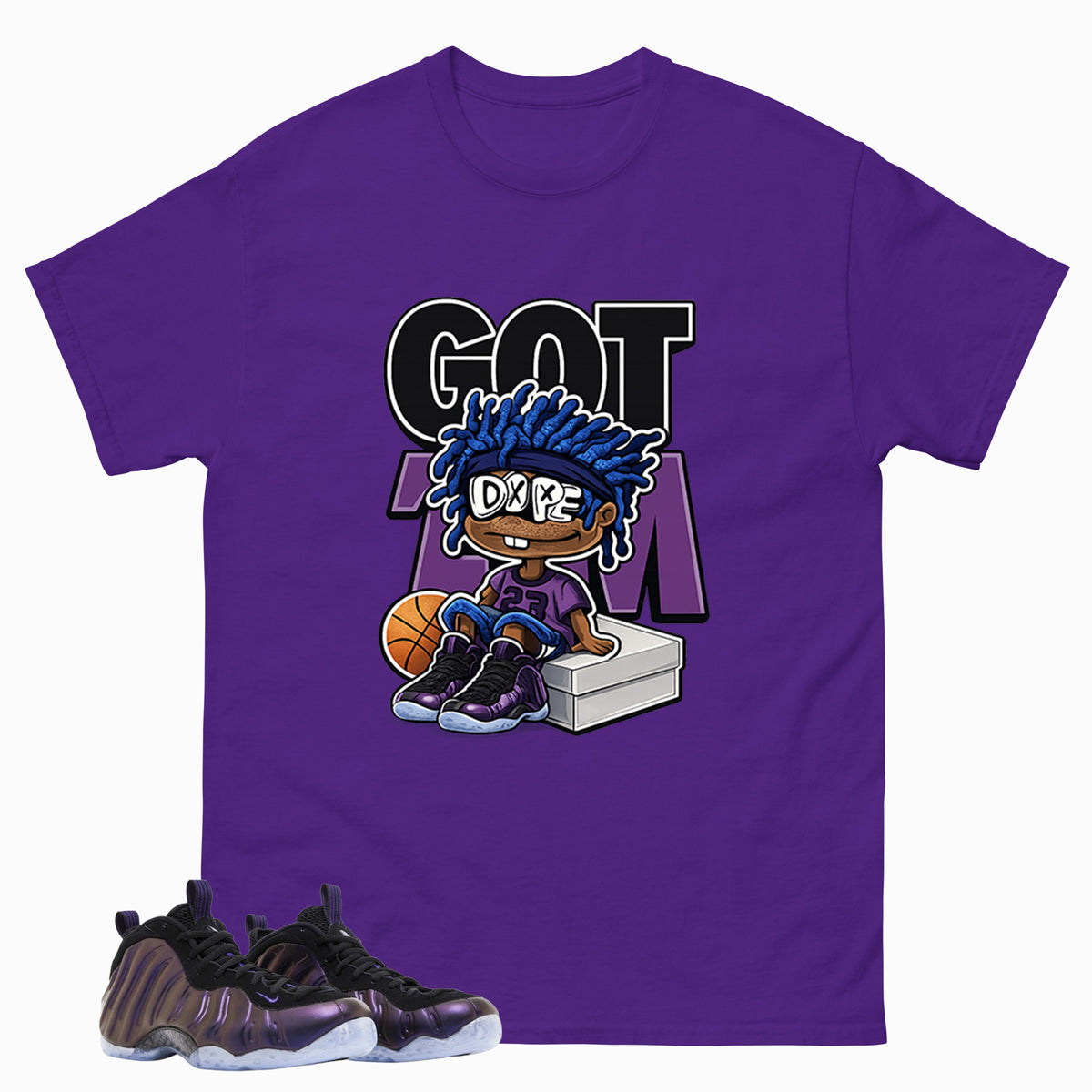 Got Em Dope Graphic Tee, Shirt to Match Air Foamposite One Eggplant, Air Foamposite Unisex Purple Shirt