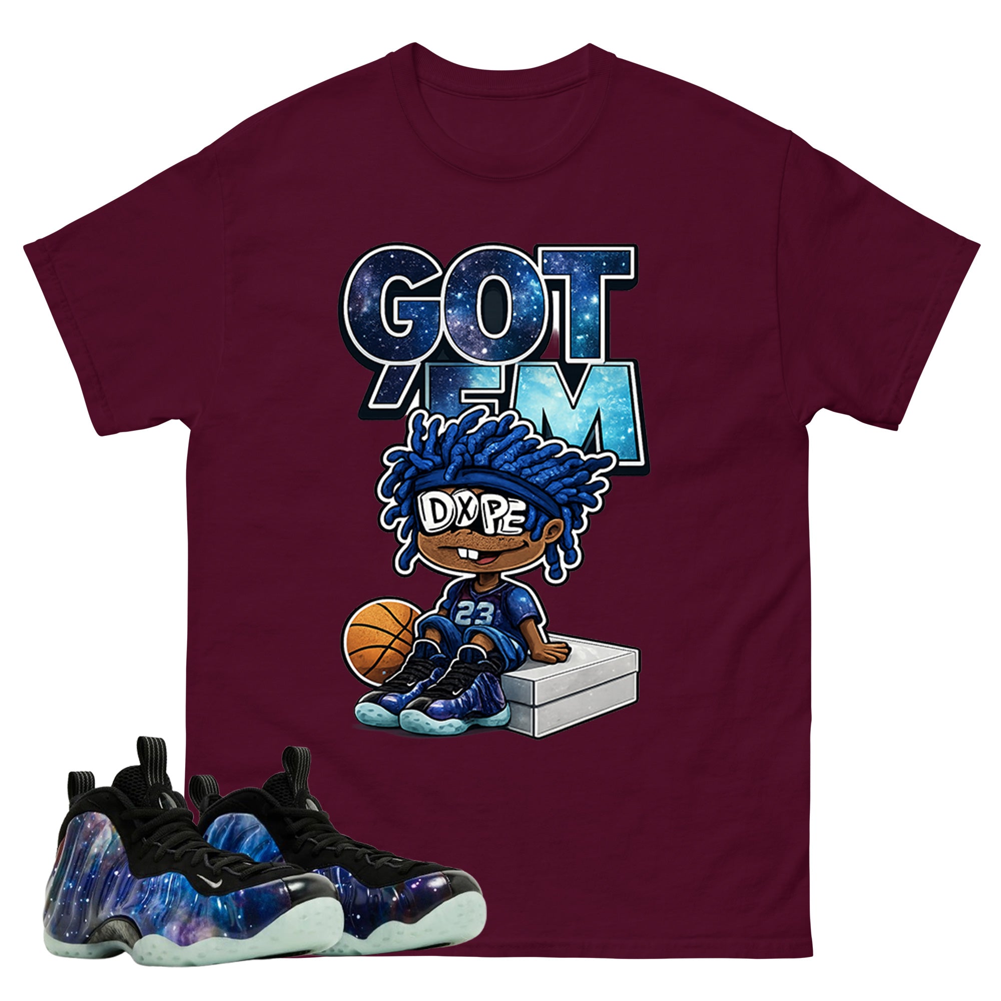 Got Em Dope Graphic Tee, Shirt to Match Air Foamposite One Galaxy, Air Foamposite Unisex Black Shirt