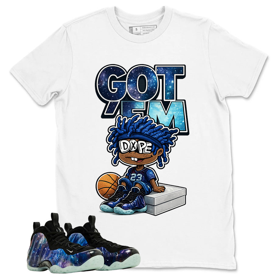 Got Em Dope Graphic Tee, Shirt to Match Air Foamposite One Galaxy, Air Foamposite Unisex Black Shirt