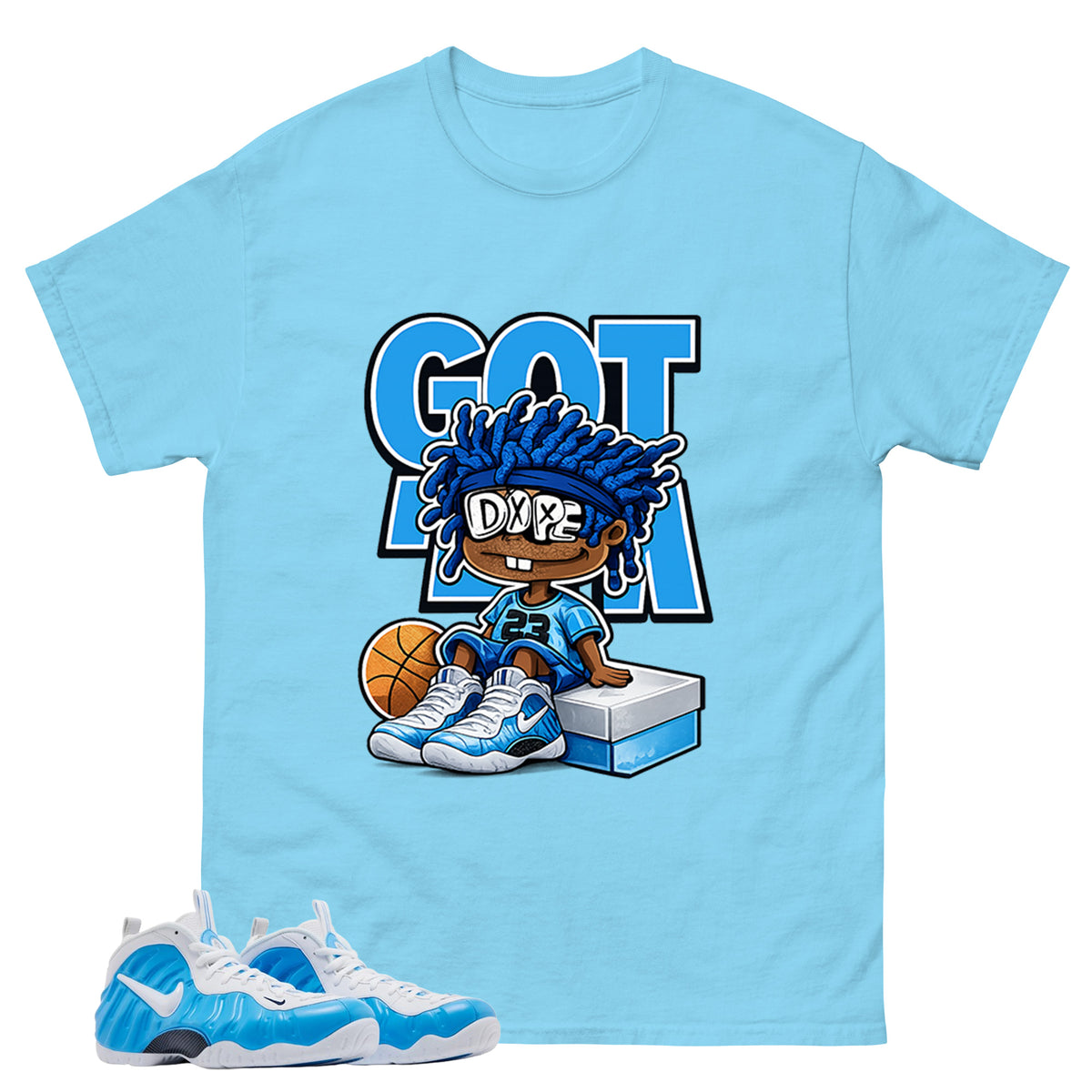 Got Em Dope Graphic Tee, Shirt to Match Air Foamposite Pro University Blue, Air Foamposite Unisex Blue Shirt