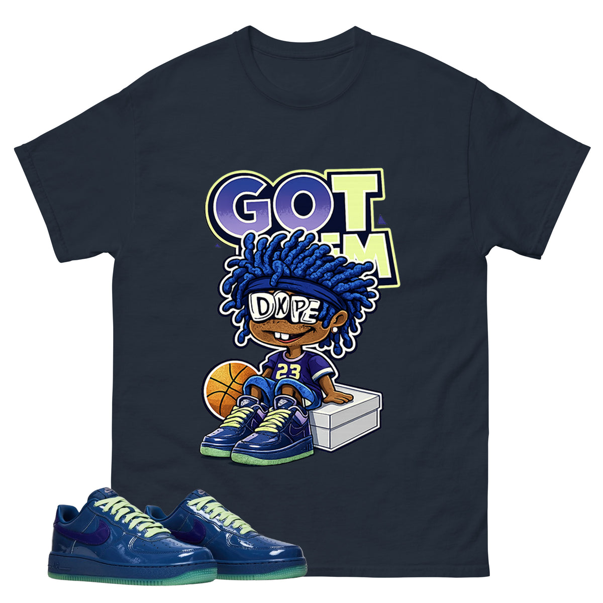 Raging Bull Graphic Tee, Shirt to Match Air Force 1 Mystic Navy, Air Force 1 Unisex Shirt