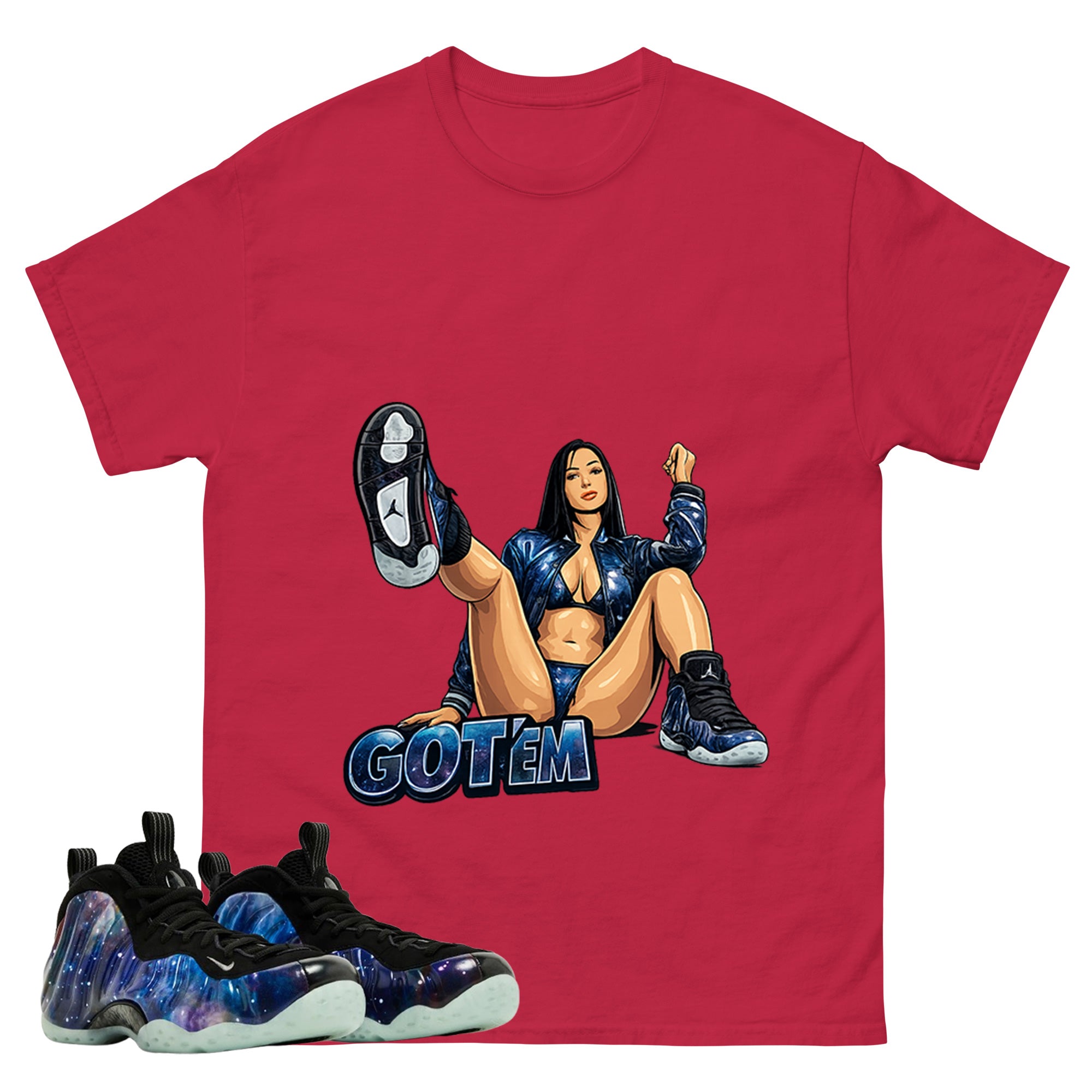 Got Em Baby Graphic Tee, Shirt to Match Air Foamposite One Galaxy, Air Foamposite Unisex Black Shirt