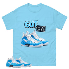 Got Em Graphic Tee, Shirt to Match Air Foamposite Pro University Blue, Air Foamposite Unisex Blue Shirt