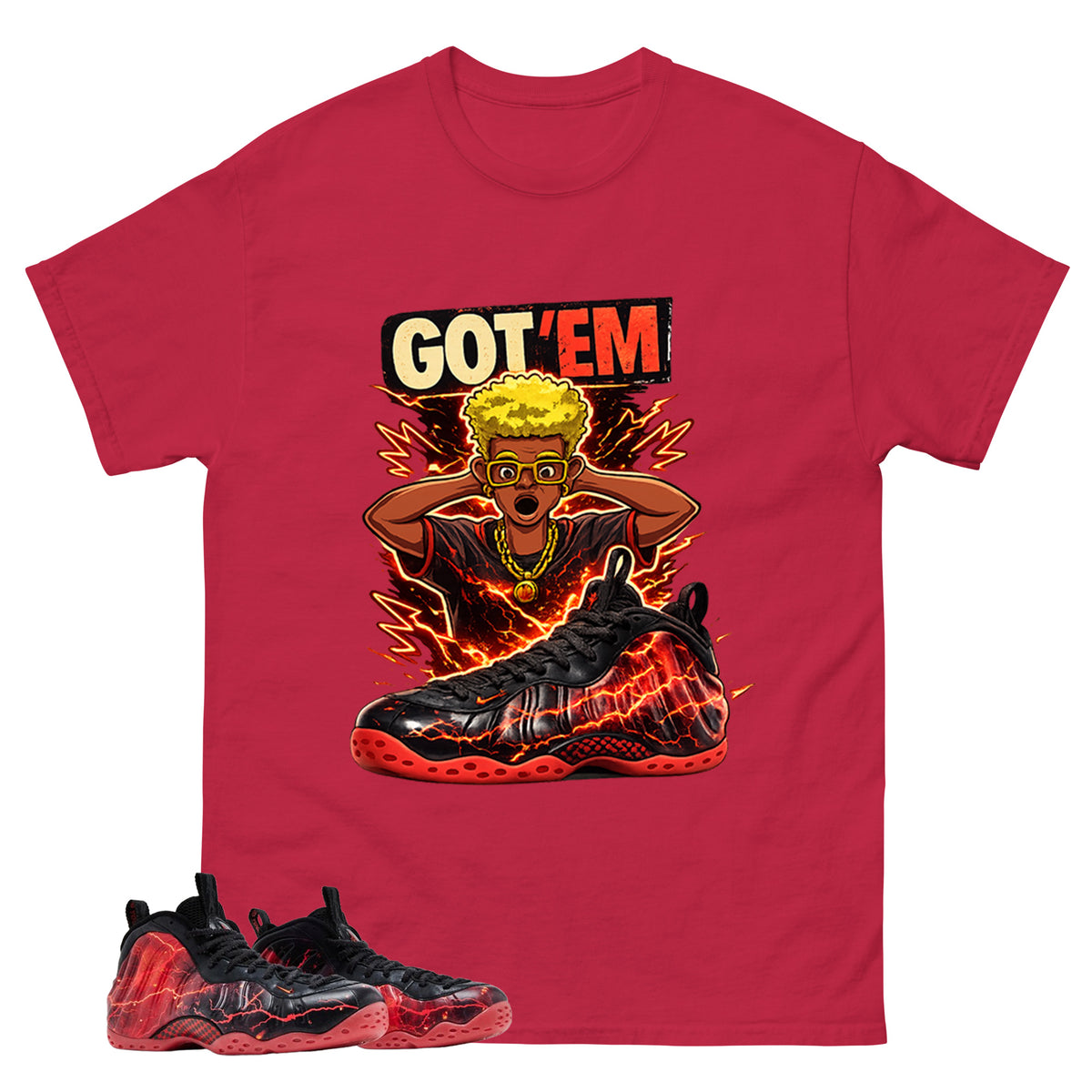 Got Em Graphic Tee, Shirt to Match Air Foamposite Stranger Things, Air Foamposite Unisex Blue Shirt