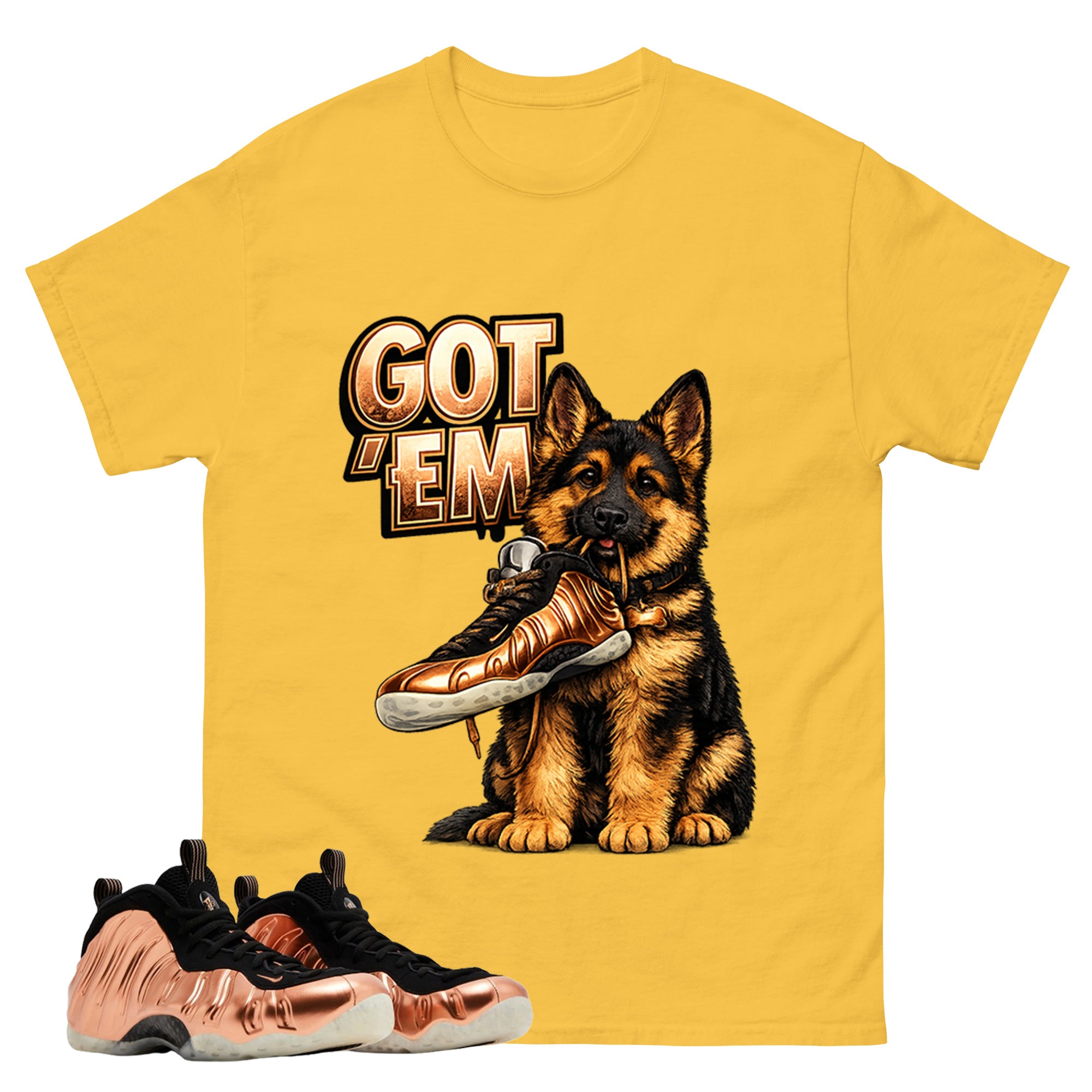 Got Em GS Graphic Tee, Shirt to Match Air Foamposite One Copper, Air Foamposite Unisex Black Shirt